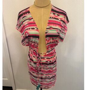 OP Ocean Pacific Colorful Aztec Swim Coverup Dress Women / Junior size L